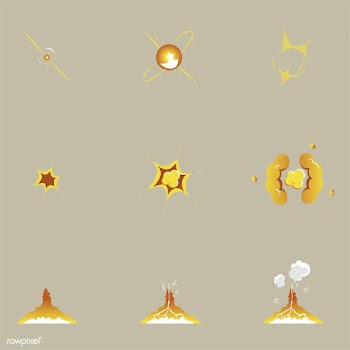 Set of explosion and bang icons | Free stock vector - 60358