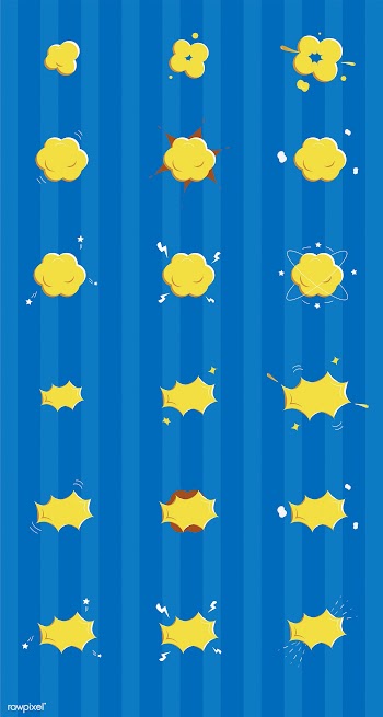 Set of explosion and bang icons | Free stock vector - 60359