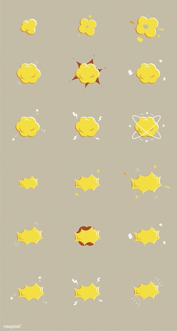 Set of explosion and bang icons | Free stock vector - 60373