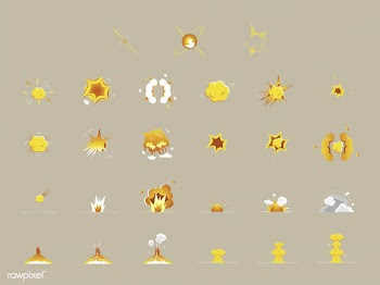 Set of explosion and bang icons | Free stock vector - 65898
