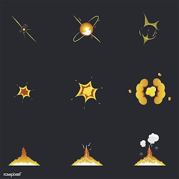 Set of explosion vectors | Free stock vector - 60299