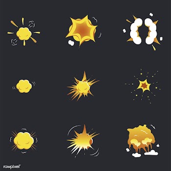 Set of explosion vectors | Free stock vector - 60309