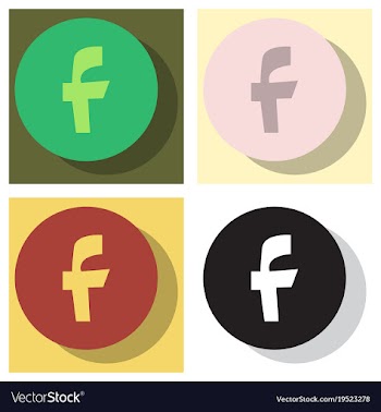 Set of facebook logotype social network icon vector image