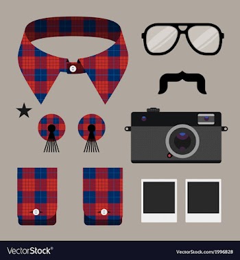  					Set of fashion hipster design element vector image														