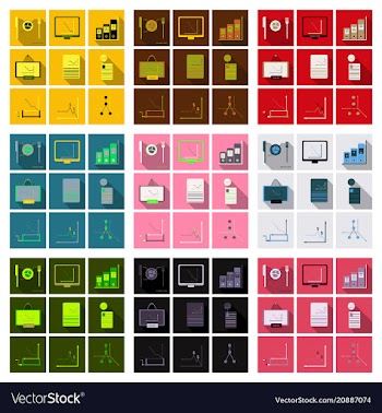 Set of finance and banking icons simple elements vector image