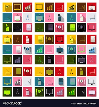 Set of finance and banking icons simple elements vector image