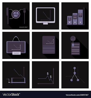 Set of finance and banking icons simple elements vector image