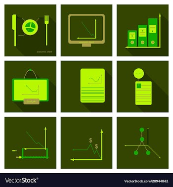 Set of finance and banking icons simple elements vector image
