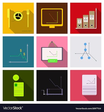 Set of finance and banking icons simple elements vector image