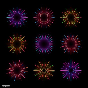 Set of firework explosion vectors | Free stock vector - 532821