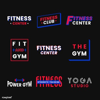 Set of fitness club logo vectors | Free stock vector - 533066