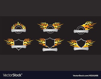 set of flame logos