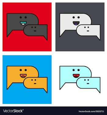 Set of flat chat icon with dialog clouds vector image