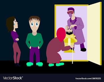 Set of flat colorful dentist office interior with vector image