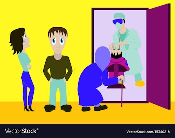 Set of flat colorful dentist office vector image