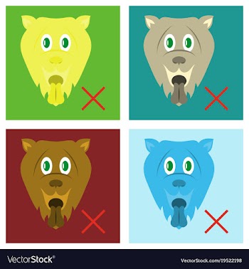 Set of flat cute funny cartoon dog puppy pet vector image