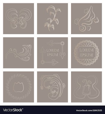 Set of flat design elements in vintage style vector image