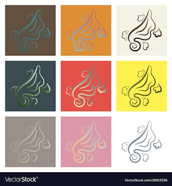 Set of flat design elements in vintage style vector image