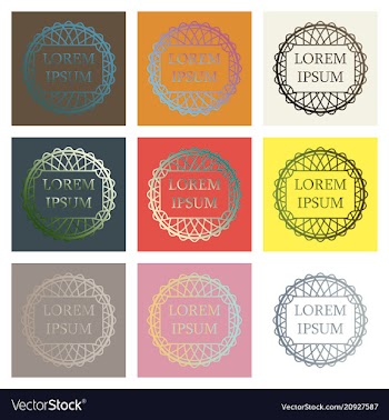 Set of flat design elements in vintage style vector image