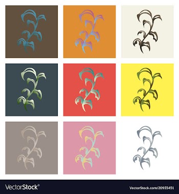 Set of flat design elements in vintage style vector image