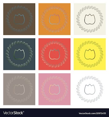 Set of flat design elements in vintage style vector image