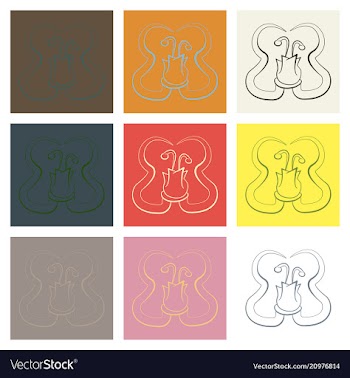 Set of flat design elements in vintage style vector image