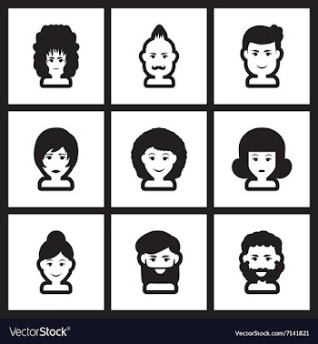 Set of flat icon in black and white style vector image