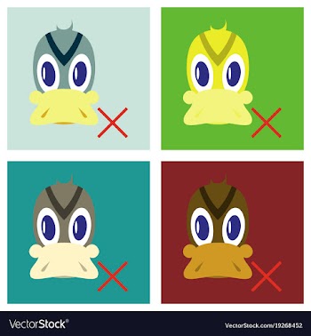 Set of flat icon in flat style duck vector image