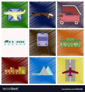 Set of flat icons in shading style logistics vector image