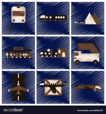 Set of flat icons in shading style logistics vector image