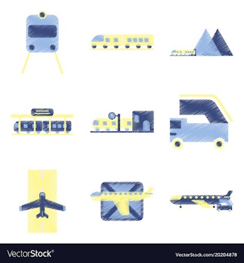 Set of flat icons in shading style logistics vector image