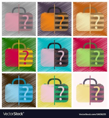 Set of flat icons in shading style x-ray baggage vector image