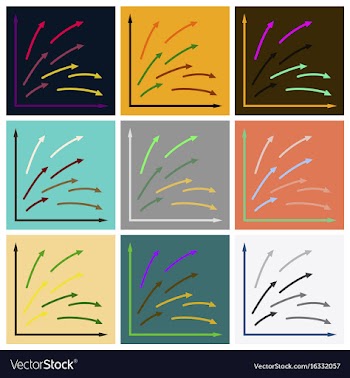 Set of flat icons on stylish background arrow vector image