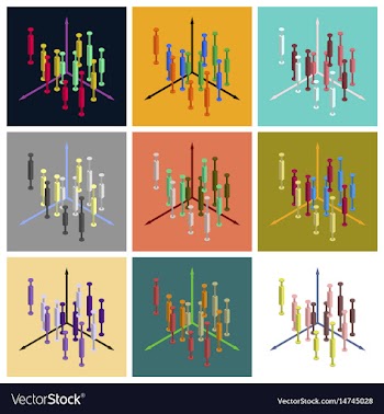 Set of flat icons on stylish background economic vector image