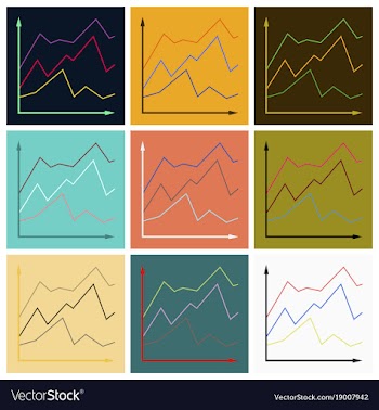 Set of flat icons on stylish background financial vector image