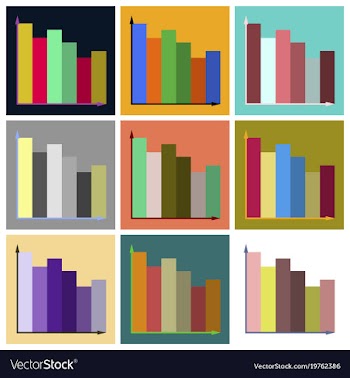 Set of flat icons on stylish background financial vector image