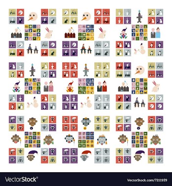 Set of flat icons with long shadow celebration vector image