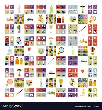 Set of flat icons with long shadow celebration vector image