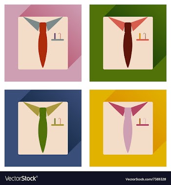 Set of flat icons with long shadow Christmas shirt vector image