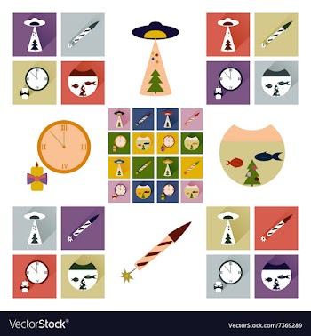 Set of flat icons with long shadow Christmas vector image