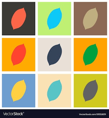 Set of flat lemon fresh lemon fruits vector image