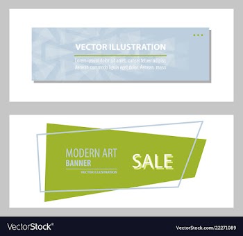 Set of flat linear promotion ribbon banner scroll vector image