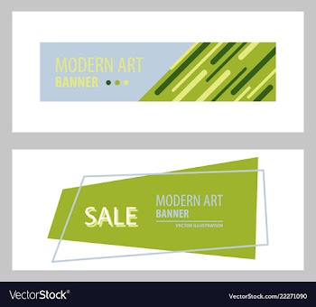 Set of flat linear promotion ribbon banner scroll vector image