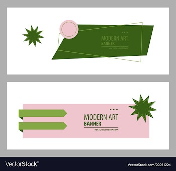 Set of flat linear promotion ribbon banner scroll vector image