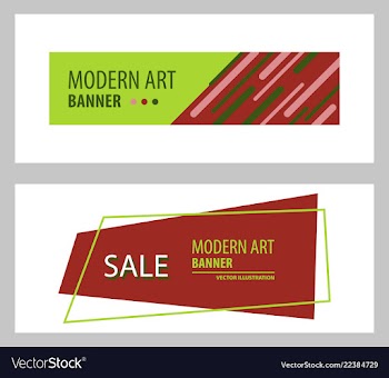 Set of flat linear promotion ribbon banner scroll vector image