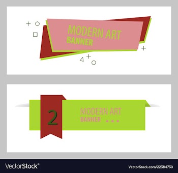Set of flat linear promotion ribbon banner scroll vector image