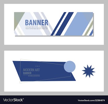 Set of flat linear promotion ribbon banner scroll vector image