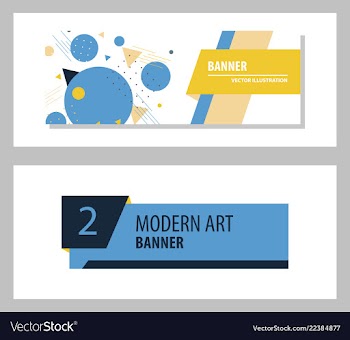 Set of flat linear promotion ribbon banner scroll vector image