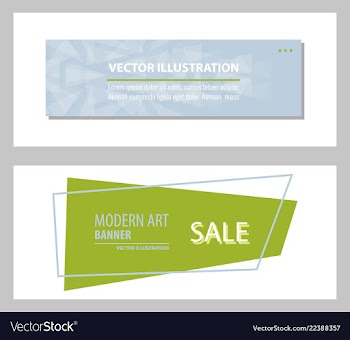 Set of flat linear promotion ribbon banner scroll vector image