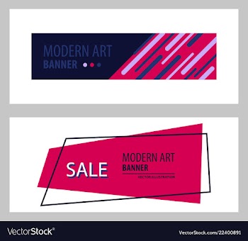 Set of flat linear promotion ribbon banner scroll vector image